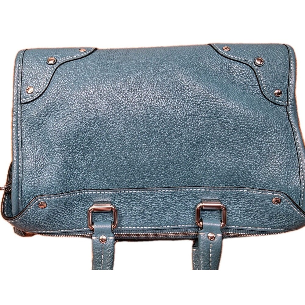 Coach Millie Satchel Pebbled Leather Turquoise Teal CE633 Excellent Condition - Picture 2 of 16